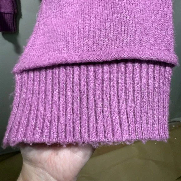 Purple Double Zero Sweater Knit Pullover Long Sleeve Size S Womens - Picture 4 of 6